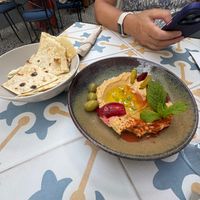 Hummus and tortilla  at Fala Fala in Funchal