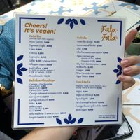 Menu at Fala Fala in Funchal