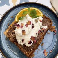 Cake of the day  at Fala Fala in Funchal