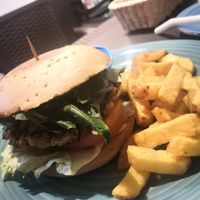 Chickpea burger at El Opuesto de Salento in Salento
