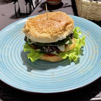 Black bean burger  at El Opuesto de Salento in Salento