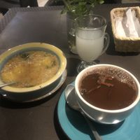 hot chocolate and soup of the day  at El Opuesto de Salento in Salento