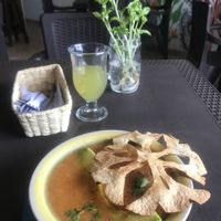 tortilla soup that was soup of the day  at El Opuesto de Salento in Salento