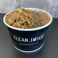 Cold brew bowl at Clean Juice in Bridgeport