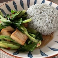 Chinese kale & tofu  at Kitchen Baanmae in Bangkok