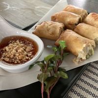 Vegetable spring rolls  at Kitchen Baanmae in Bangkok