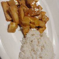 orange tofu at Mimosa in Springfield