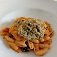 Pasta mit Auberginen und Artischocken at Klosterhof & Alessio  in Lilienthal