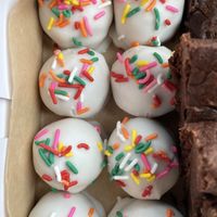 Confetti cake balls   at Moo's Bakery in Cedar Falls