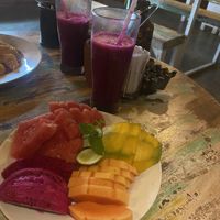 Dragon fruit juices!  at Warung Jaba in Canggu
