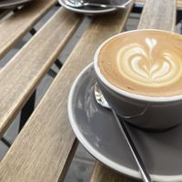 Oat milk cappuccino   at Tallat in Valencia