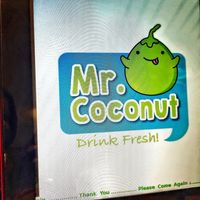 Cute logo at Mr Coconut - Raffles Place in Central Singapore