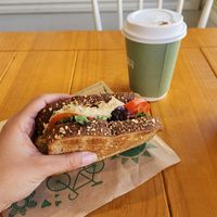Chickpea Salad Sandwich at Caked Coffee in Toronto
