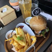 Tonkatsu burger at Plant-erian in Krabi