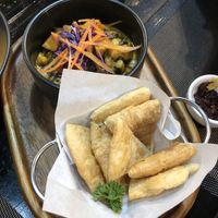 Chickpea curry and Roti... Yum! at Plant-erian in Krabi