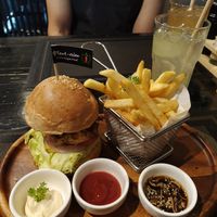 Hawaiian Burger at Plant-erian in Krabi