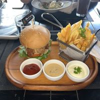 V chicken burger  at Plant-erian in Krabi