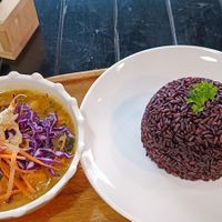 Chickpea curry at Plant-erian in Krabi