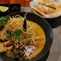 Khao Soi (Burmese/Northern Thai noodle soup) at Plant-erian in Krabi