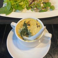 Cheesy Spinach and tofu salad   at Plant-erian in Krabi