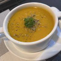 Pumpkin soupp  at Plant-erian in Krabi
