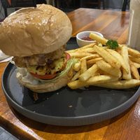Hawaiian burger   at Plant-erian in Krabi