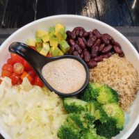 Healthy salad bowl at Plant-erian in Krabi