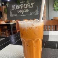 Cold Thai tea  at Plant-erian in Krabi