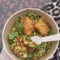 the new sweet potato bhaji salad from gregg’s summer menu, v tasty!   at Greggs in Sittingbourne