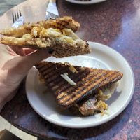 vegan grilled cheese  at News Bar Cafe in New York City