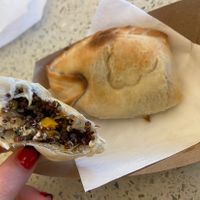 Very tasty vegan empanada  at Dart in Santa Barbara