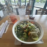  Vegan Soup with should made lemon soda.  at Pho Claire in Myrtle Beach