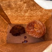 Chocolate praline curffin & double chocolate cookie  at Saint-Jean in Amsterdam