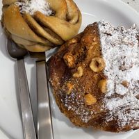 Cardamon bun and choco hazelnut pastry  at Saint-Jean in Amsterdam