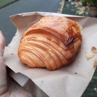 Regular pain-au-chocolat - Unfortunately I squashed the hazelnut one, so no picture :( at Saint-Jean in Amsterdam