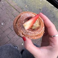 strawberry matcha cronut  at Saint-Jean in Amsterdam