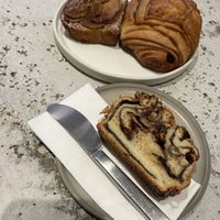 Chocolate & hazelnut babka brioche, Chocolate croissant and Babka apple? (not sure)  at Saint-Jean in Amsterdam