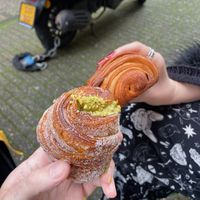 Pistachio Cruffin & Pain au Choc  at Saint-Jean in Amsterdam