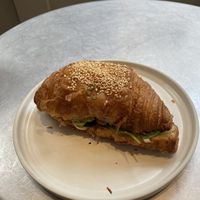 Croissant with avocado, tomato, spinach, Mayo   at Saint-Jean in Amsterdam