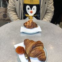 Cheese croissant and plain croissant with jam  at Saint-Jean in Amsterdam