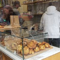 Interior seen through store window at Saint-Jean in Amsterdam