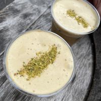 Salted Pistachio Cold Foam Latte’s 🌱   at Saint-Jean in Amsterdam