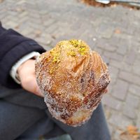 Pistachio cruffin at Saint-Jean in Amsterdam