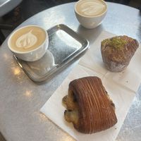 Pea lattes at Saint-Jean Deli opposite   at Saint-Jean in Amsterdam