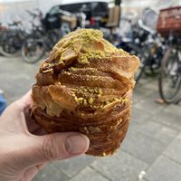 Almond, pistachio and blueberry cruffin  at Saint-Jean in Amsterdam