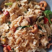 Vegan fried rice at Earthen  in Brooklyn