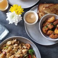 Vegan table at Earthen  in Brooklyn