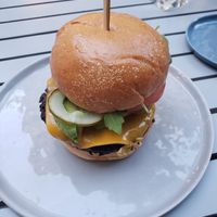 Earthen burger at Earthen  in Brooklyn