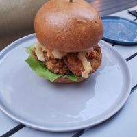 Chikn sandwich at Earthen  in Brooklyn