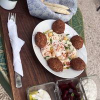 Falafel plate  at Mayita Mamita in Tulum